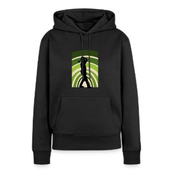 Axt Axt Axtwerfen - Frauen Premium Bio Hoodie - Schwarz - Vorne - Julia (174cm)