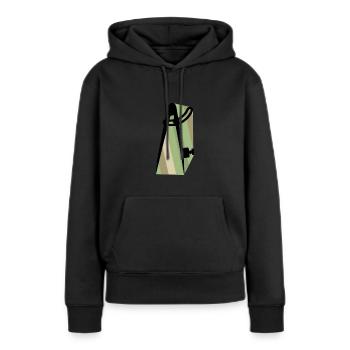 Construction d’une maison d’architecte - Sweat à capuche Premium bio Femme - noir - Devant - Julia (174cm)