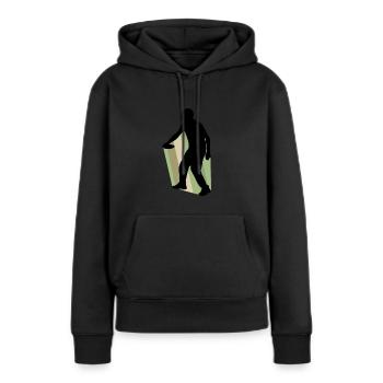 Frisbee Frisbee Discgolfspieler - Frauen Premium Bio Hoodie - Schwarz - Vorne - Julia (174cm)