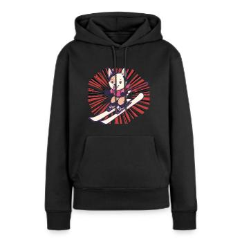 Ski Skiing - Women’s Premium Organic Hoodie - black - Front - Julia (174cm)