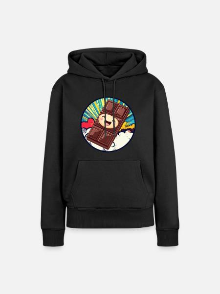 Schokolade Vanille - Frauen Premium Bio Hoodie - Schwarz