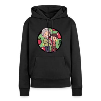 Grandma Grandma Grandson - Women’s Premium Organic Hoodie - black - Front - Julia (174cm)