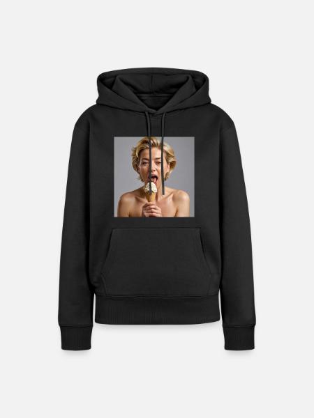 Ursula - Frauen Premium Bio Hoodie - Schwarz