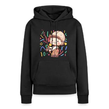 Pêcheur Poisson-grenouille Pêcheur sportif - Sweat à capuche Premium bio Femme - noir - Devant - Julia (174cm)