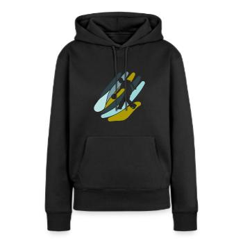 Bowler Strike Kegel - Frauen Premium Bio Hoodie - Schwarz - Vorne - Julia (174cm)
