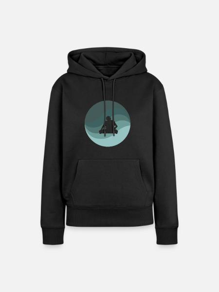 DJ Shuffle Djing - Frauen Premium Bio Hoodie - Schwarz