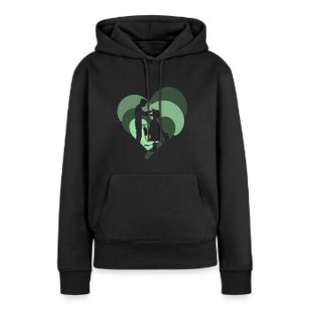 Coiffeur coiffeur coupe de cheveux - Sweat à capuche Premium bio Femme - noir - Devant - Julia (174cm)