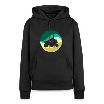 Autocross Autofahrer Renner - Frauen Premium Bio Hoodie - Schwarz - Vorne - Julia (174cm)