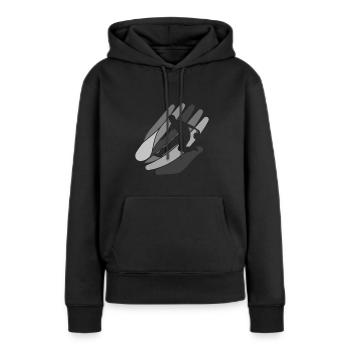Bowling Kugel Pin - Frauen Premium Bio Hoodie - Schwarz - Vorne - Julia (174cm)
