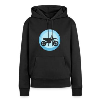 Dirt Bike Chopper - Frauen Premium Bio Hoodie - Schwarz - Vorne - Julia (174cm)
