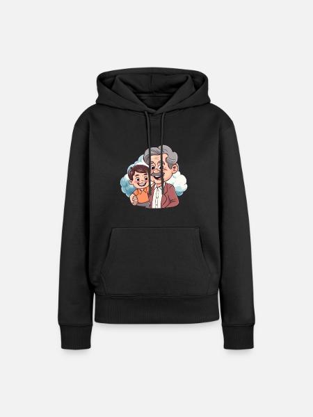 Opa Großeltern - Frauen Premium Bio Hoodie - Schwarz