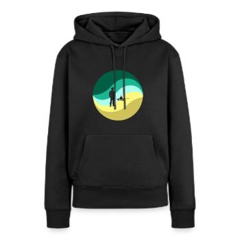 Stewardess Flugverkehr Airline - Frauen Premium Bio Hoodie - Schwarz - Vorne - Julia (174cm)