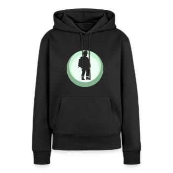 Feuerwehrmann Einsatz - Frauen Premium Bio Hoodie - Schwarz - Vorne - Julia (174cm)