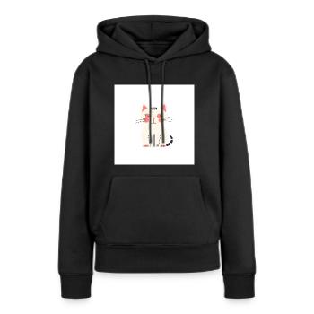 Süßes Kätzchen - Frauen Premium Bio Hoodie - Schwarz - Vorne - Julia (174cm)