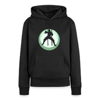 MMA Jiujitsu Arts martiaux mixtes - Sweat à capuche Premium bio Femme - noir - Devant - Julia (174cm)