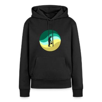 Blume Hobbygärtner - Frauen Premium Bio Hoodie - Schwarz - Vorne - Julia (174cm)
