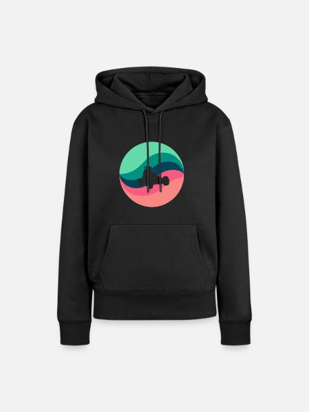 Auto - Frauen Premium Bio Hoodie - Schwarz