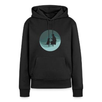 Hundetraining Hundetrainer - Frauen Premium Bio Hoodie - Schwarz - Vorne - Julia (174cm)