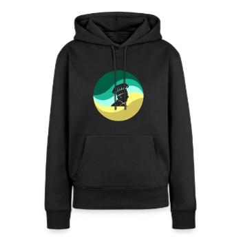 Cuisine Chef étoilé - Sweat à capuche Premium bio Femme - noir - Devant - Julia (174cm)