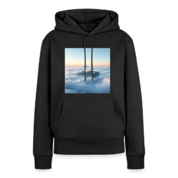 Surreale Traumlandschaft - Frauen Premium Bio Hoodie - Schwarz - Vorne - Julia (174cm)