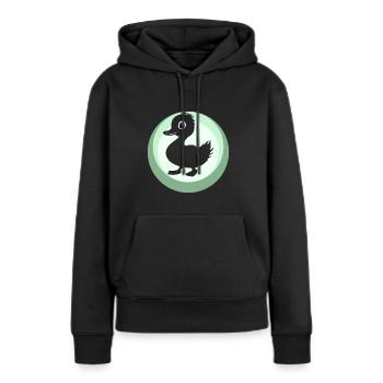 Enten Schnabel Entchen - Frauen Premium Bio Hoodie - Schwarz - Vorne - Julia (174cm)