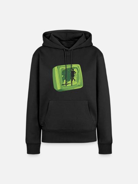 Marathon Ausdauer - Frauen Premium Bio Hoodie - Schwarz