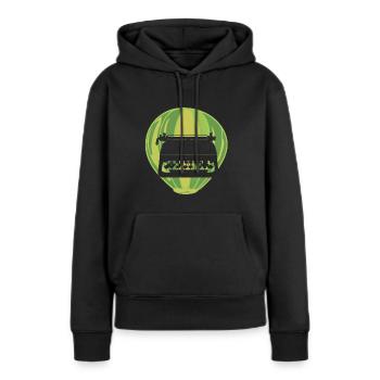 Author Ink Typewriter - Women’s Premium Organic Hoodie - black - Front - Julia (174cm)