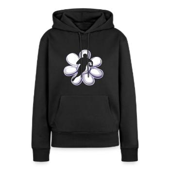 L’équipe Rugby Touchdown - Sweat à capuche Premium bio Femme - noir - Devant - Julia (174cm)