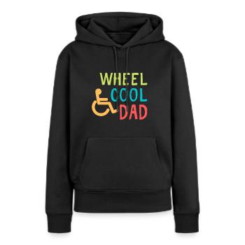Coller Vater Lustige Sprüche Rollstuhl - Frauen Premium Bio Hoodie - Schwarz - Vorne - Julia (174cm)