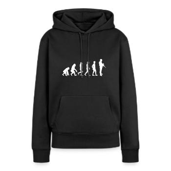 Soldaten Evolution - Bundeswehr - Frauen Premium Bio Hoodie - Schwarz - Vorne - Julia (174cm)