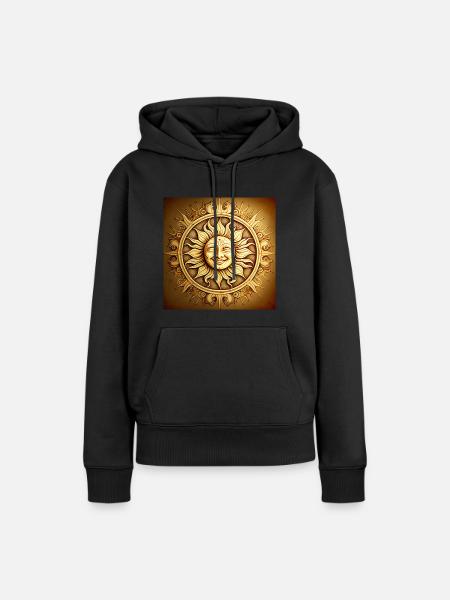 SOLEIL CENTRAL HAPPY - Frauen Premium Bio Hoodie - Schwarz