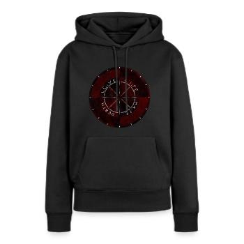 Directions de vie - Sweat à capuche Premium bio Femme - noir - Devant - Julia (174cm)