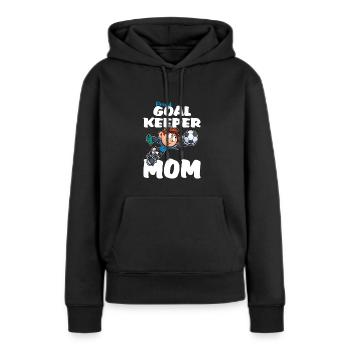 Proud Goalkeeper Mom Torhüter Mama - Frauen Premium Bio Hoodie - Schwarz - Vorne - Julia (174cm)
