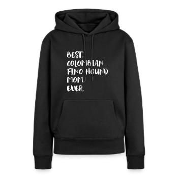 Colombian Fino Hound Mom - Frauen Premium Bio Hoodie - Schwarz - Vorne - Julia (174cm)