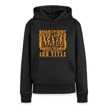 SHAREPOINT-ENTWICKLER - Frauen Premium Bio Hoodie - Schwarz - Vorne - Julia (174cm)
