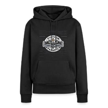Fanatique de fiction - Sweat à capuche Premium bio Femme - noir - Devant - Julia (174cm)