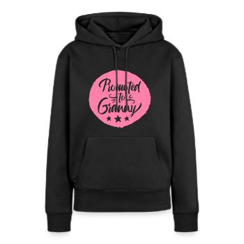 Grand-mère Grand-mère Grand-mère promeut grand-mère à grand-mère - Sweat à capuche Premium bio Femme - noir - Devant - Julia (174cm)