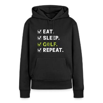 Golf Golfen Golfspieler Golfspieler Golfschläger - Frauen Premium Bio Hoodie - Schwarz - Vorne - Julia (174cm)