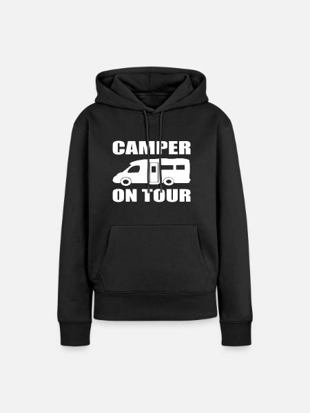 camping - Frauen Premium Bio Hoodie - Schwarz