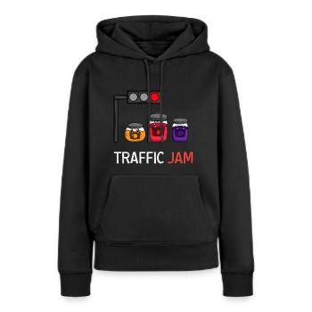 Stau Lustiger Illustrator Gift - Frauen Premium Bio Hoodie - Schwarz - Vorne - Julia (174cm)