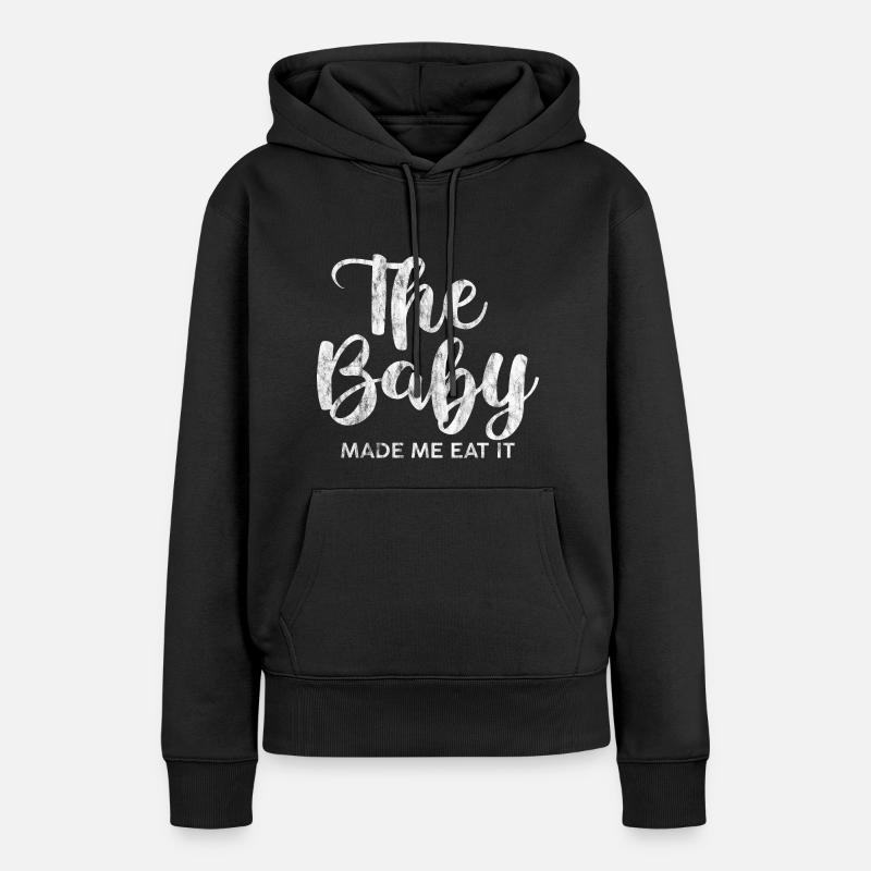 Le bébé m’a fait manger 3 - Sweat à capuche Premium bio Femme - noir