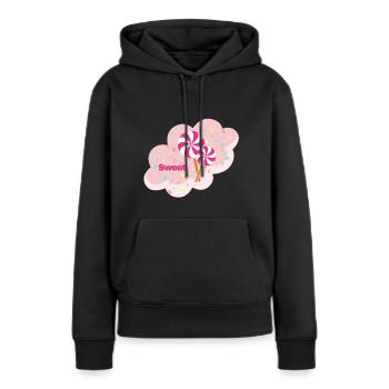 Doux pour la douceur - Sweat à capuche Premium bio Femme - noir - Devant - Julia (174cm)
