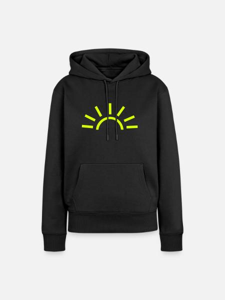 Sonne - Frauen Premium Bio Hoodie - Schwarz