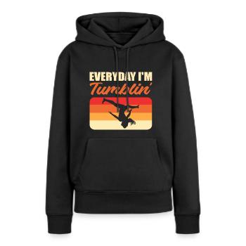 Ich bin Tumblin Entertainer Geschenk - Frauen Premium Bio Hoodie - Schwarz - Vorne - Julia (174cm)