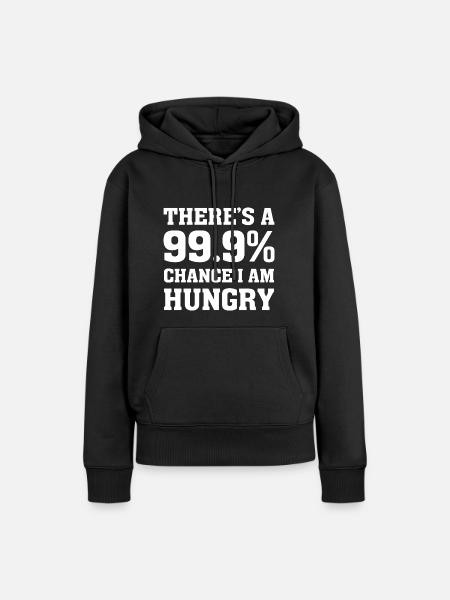 Ich habe Hunger - Frauen Premium Bio Hoodie - Schwarz