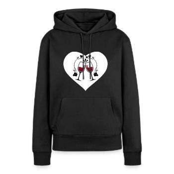 Vignerons Vignerons - Sweat à capuche Premium bio Femme - noir - Devant - Julia (174cm)