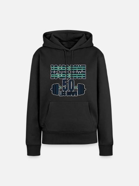 50 Lbs Down 4 - Frauen Premium Bio Hoodie - Schwarz