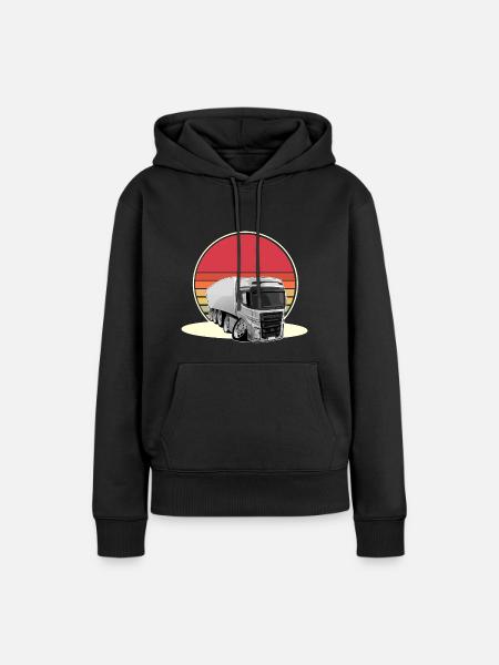 LKW Fahrer - Frauen Premium Bio Hoodie - Schwarz