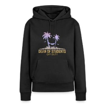 Doyen des étudiants hors service 3 - Sweat à capuche Premium bio Femme - noir - Devant - Julia (174cm)