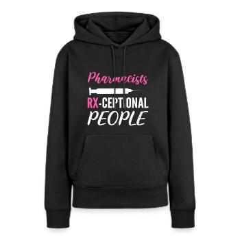 Rx-tezeptionale Leute Hervorragender Arbeiter Gesc - Frauen Premium Bio Hoodie - Schwarz - Vorne - Julia (174cm)